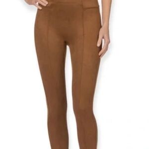 Spanx Faux Suede Leggings in Color Rich Carmel